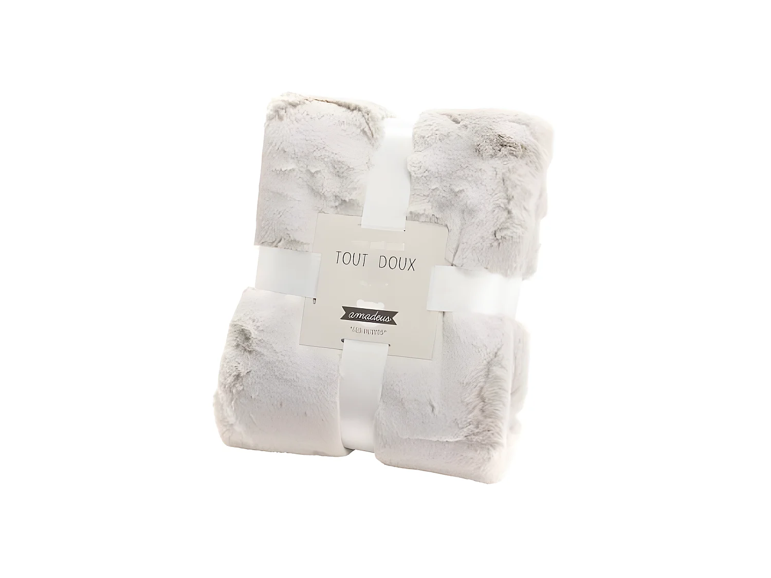 Plaid tout doux gris 75 cm x 100 cm