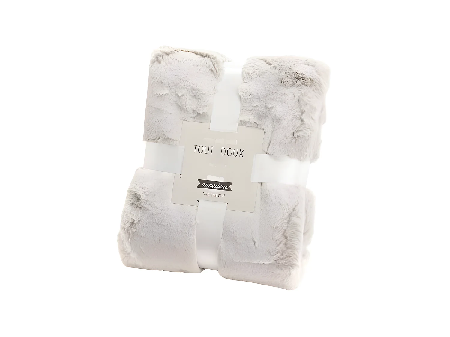 Plaid tout doux gris 75 cm x 100 cm