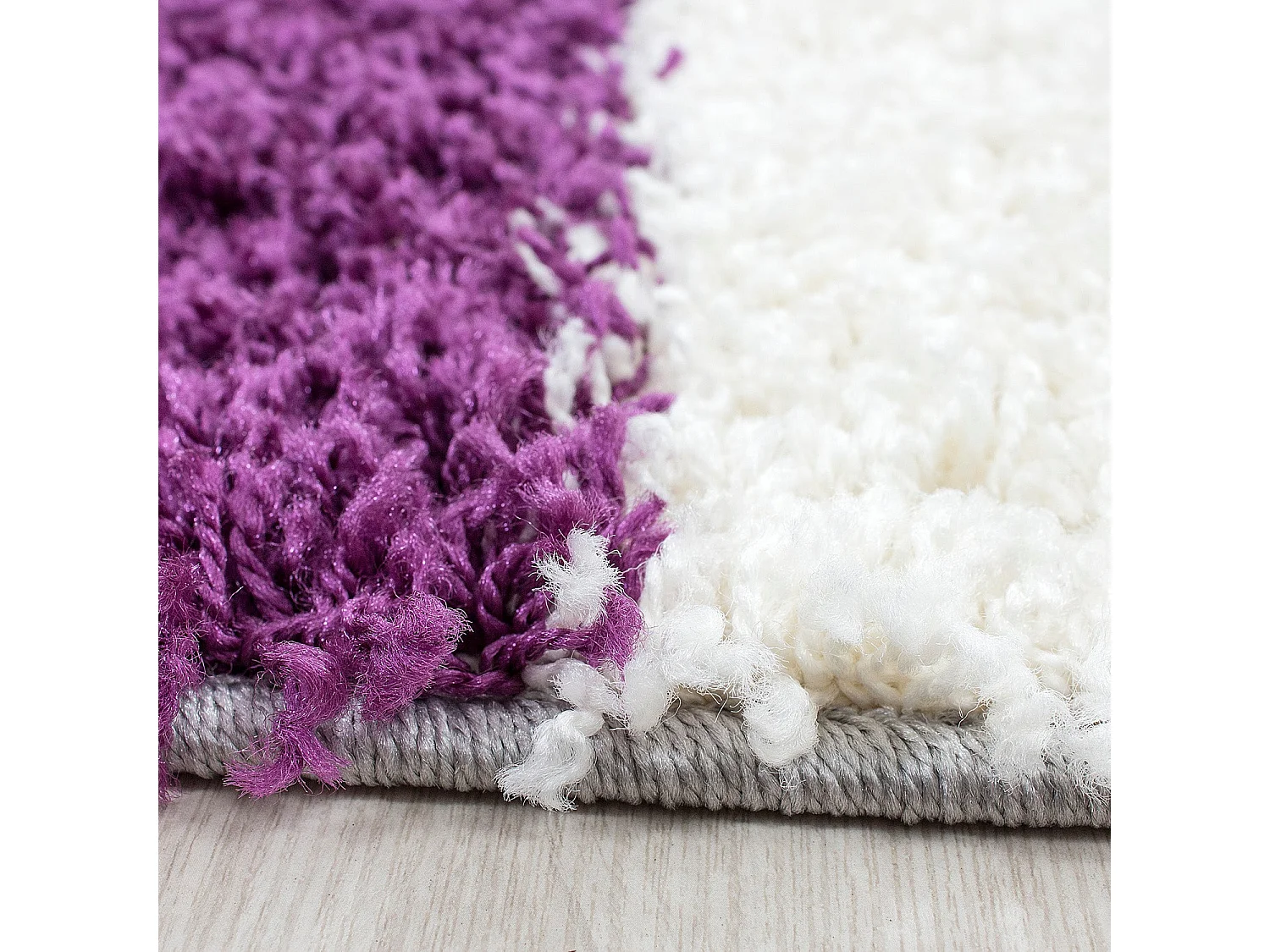 SHAGGY - Tapis à Carreaux - Violet 200 x 290 cm