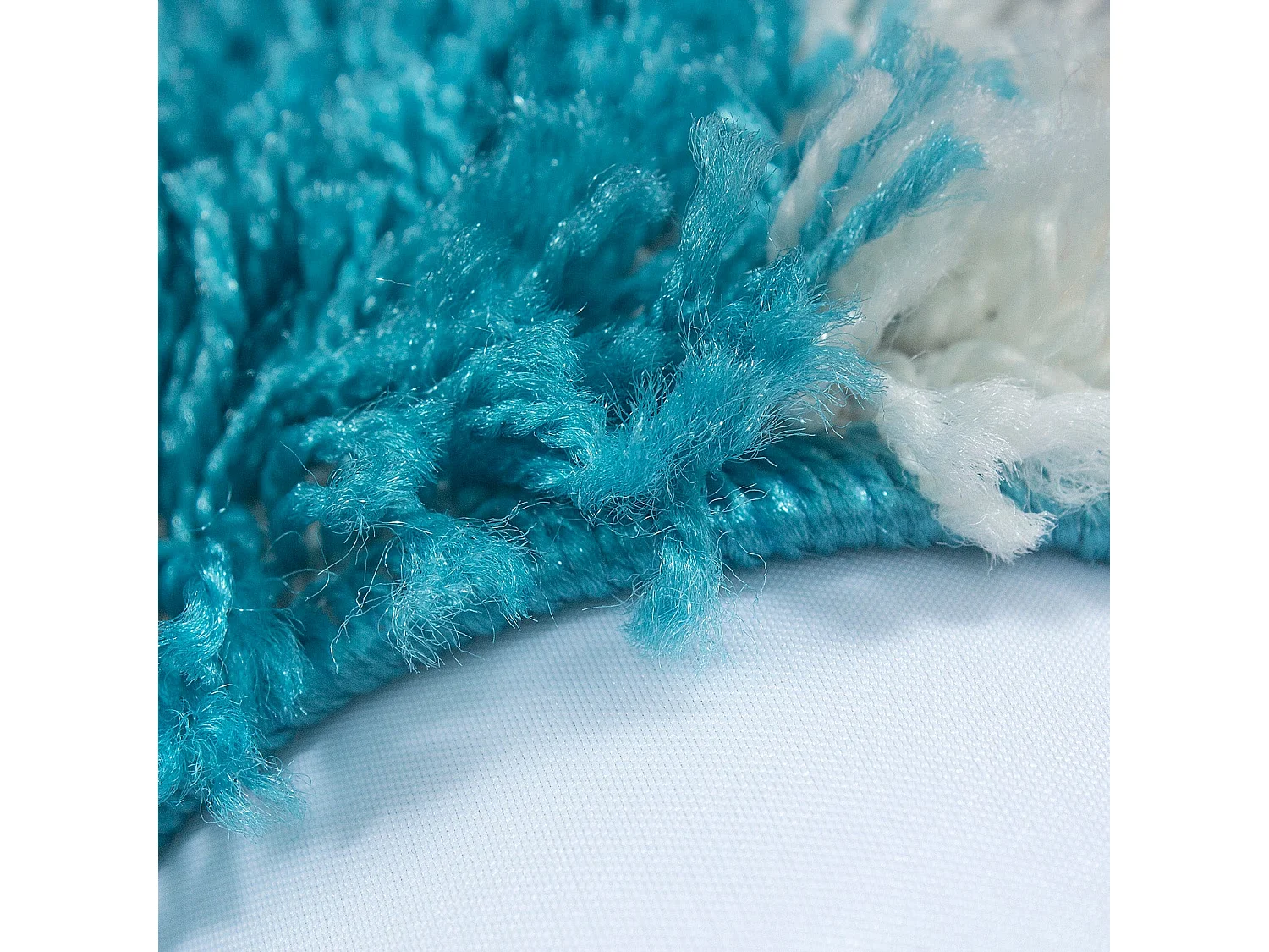 SHAGGY - Tapis à Carreaux - Turquoise 200 x 290 cm