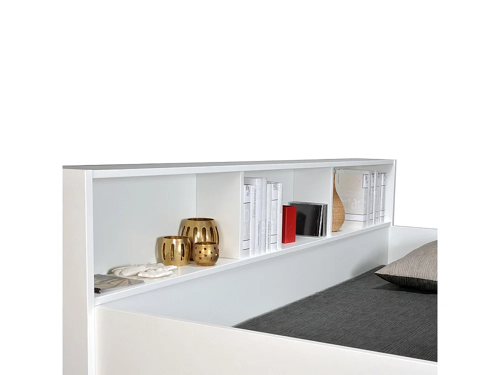 Lit superposé LUCKY 90x190 + 2 sommiers / Blanc