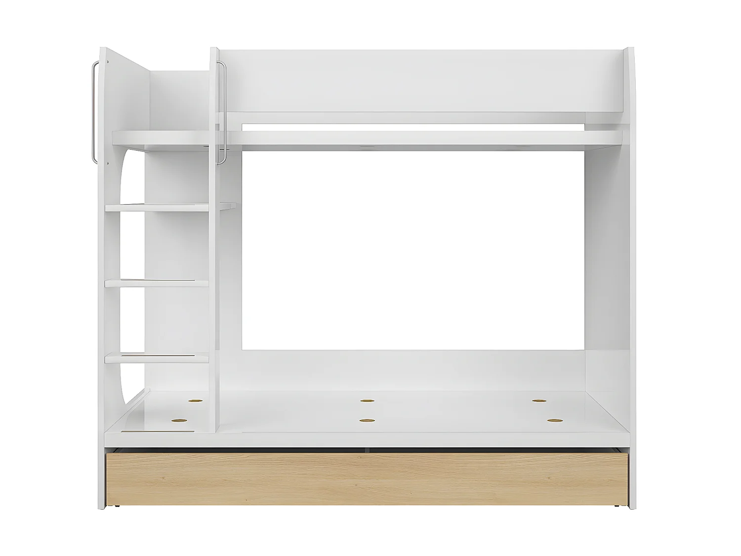 Letto a castello Pop White 80x180 con base e cassetto inclusi