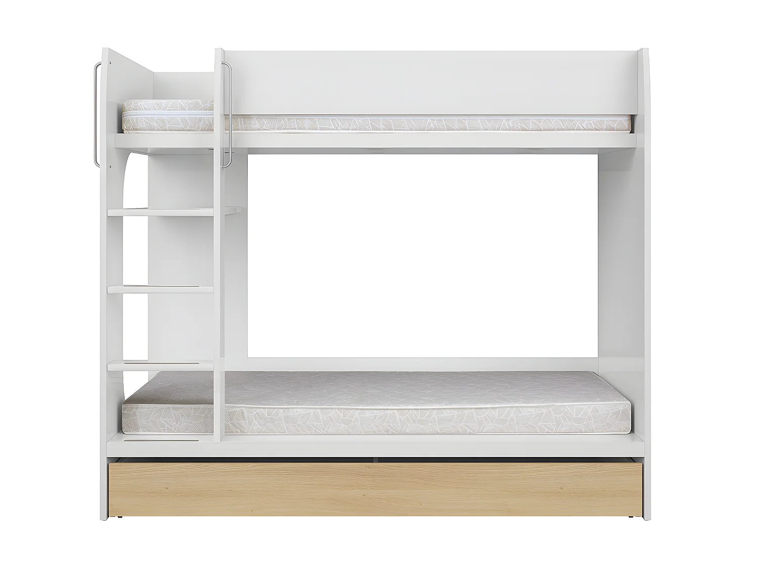 Letto a castello Pop White 80x180 con base e cassetto inclusi