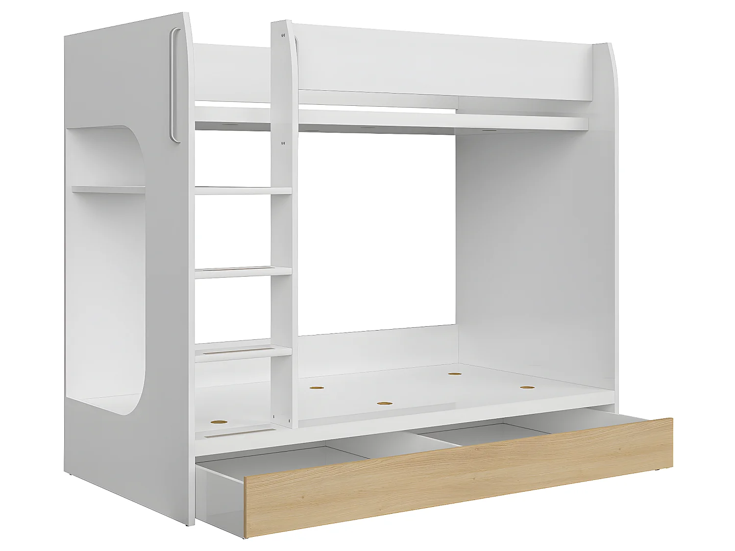 Pop stapelbed wit 80x180 inclusief bodem en lade