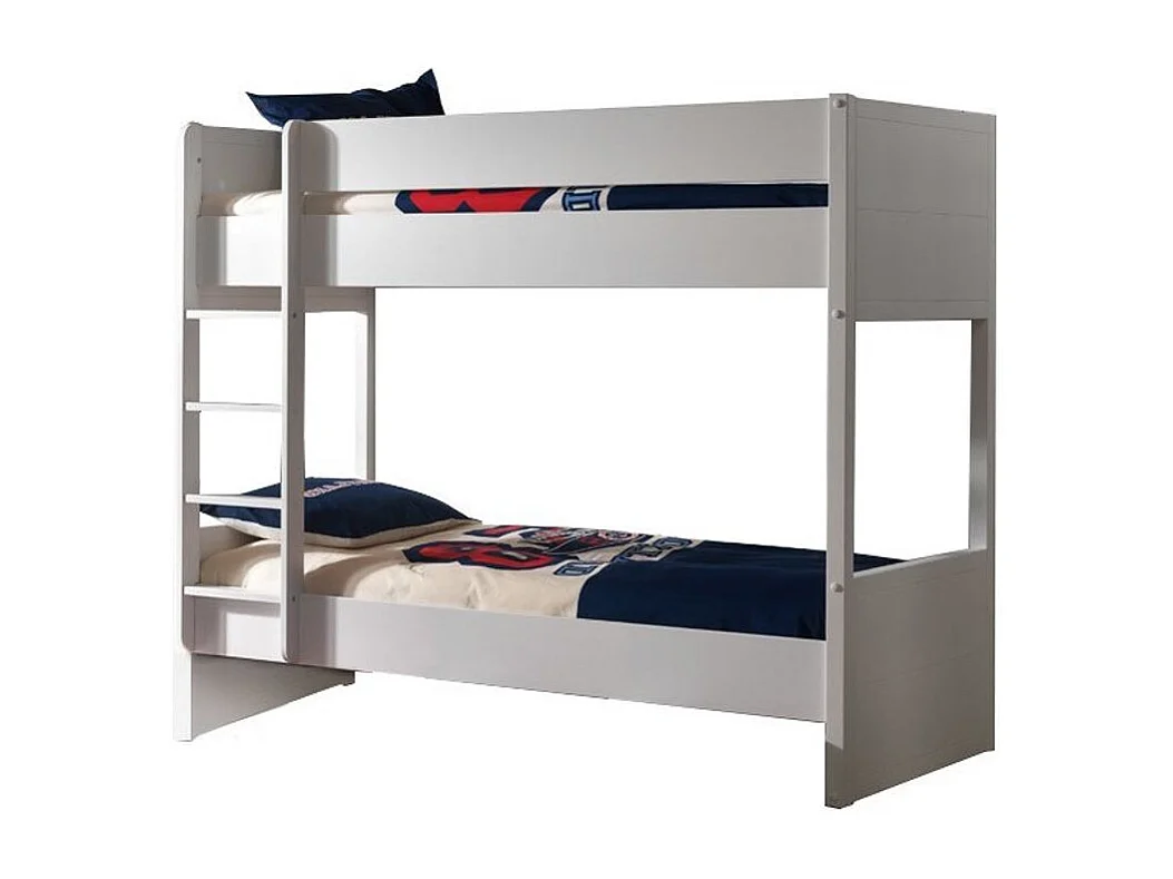 Beliche Vipack Lara 90x200 com estrado de molas - Branco