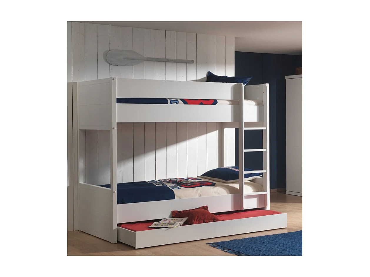 Lit Superposé "Lara" 90x200cm Blanc