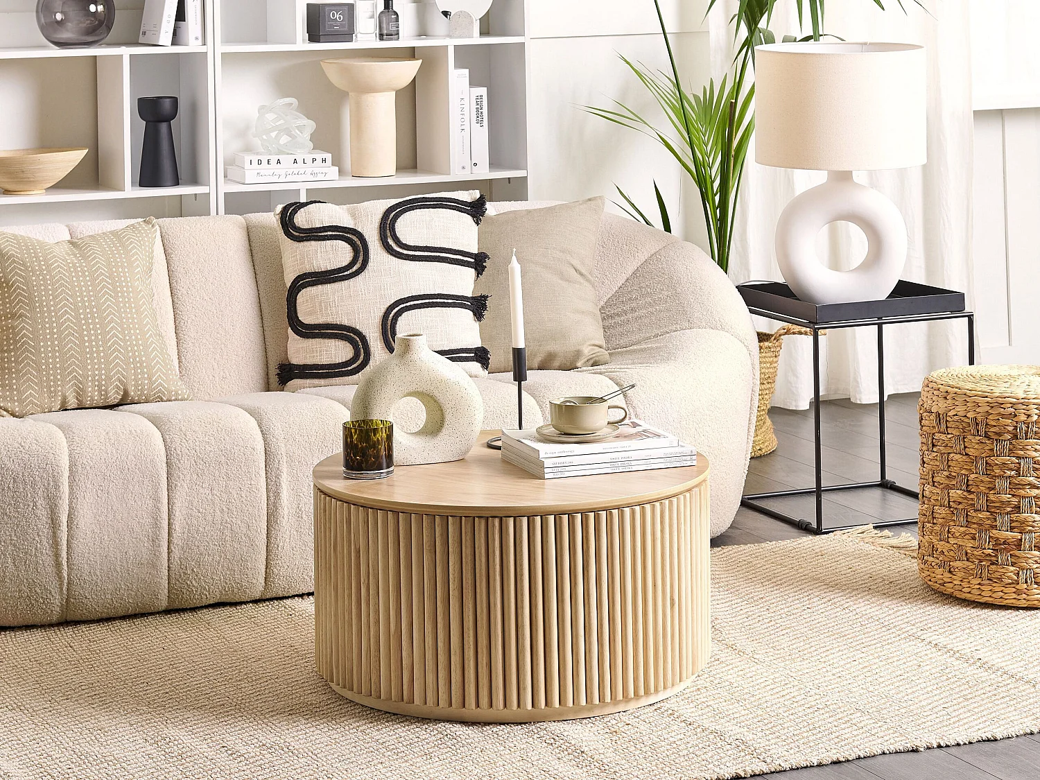 Tavolino da caffè legno chiaro ⌀ 70 cm KIRKWOOD