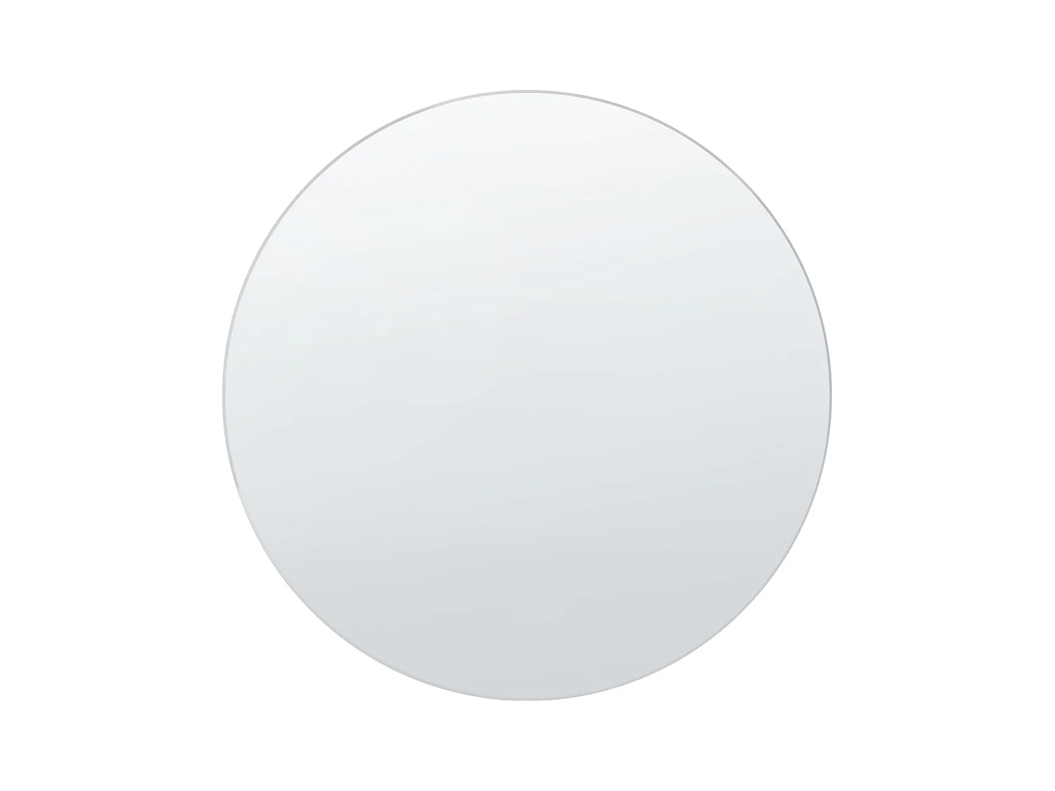 Runder rahmenloser Wandspiegel Dekorativ Hängend ø 50 Silber Agen