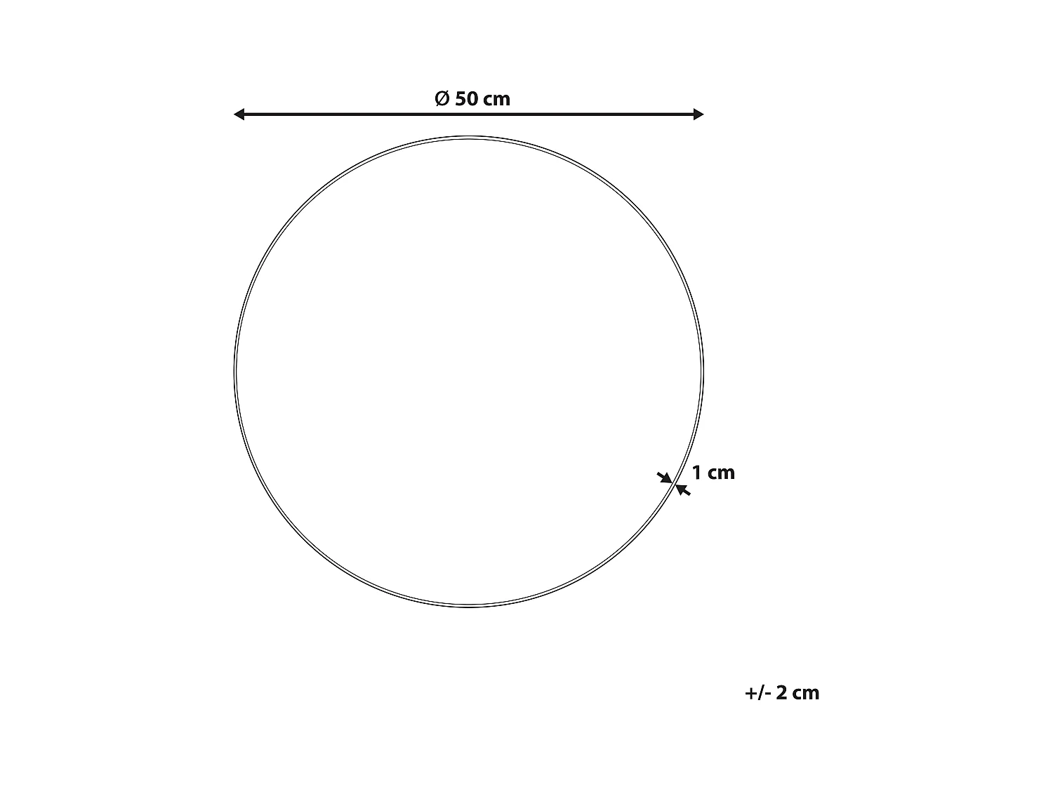 Runder rahmenloser Wandspiegel Dekorativ Hängend ø 50 Silber Agen