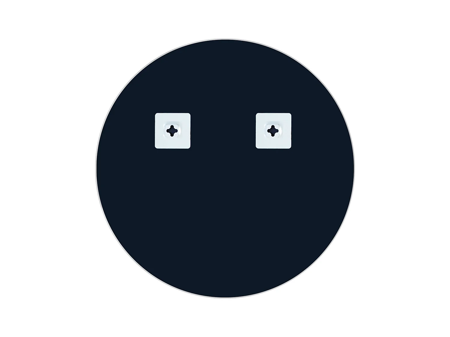 Runder rahmenloser Wandspiegel Dekorativ Hängend ø 50 Silber Agen