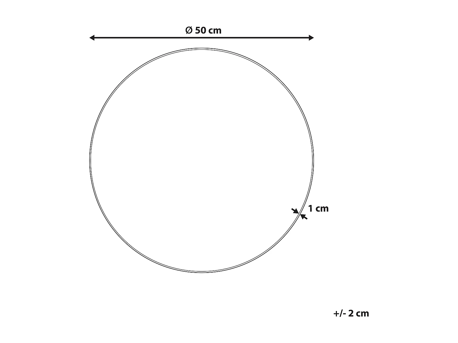 Specchio AGEN 50 cm 50 cm Argento