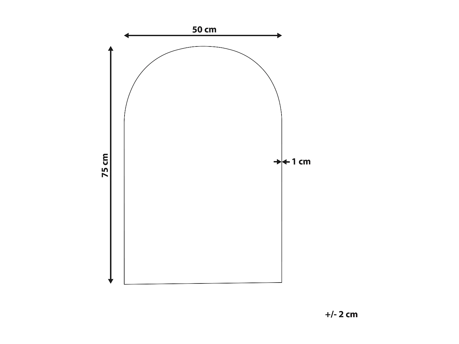 Miroir ANNECY 50 cm 75 cm Argenté