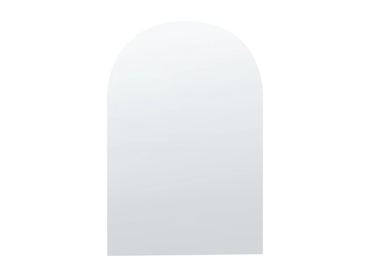 Bogenförmiger Wandspiegel ohne Rahmen silber 70 x 75 cm Annecy
