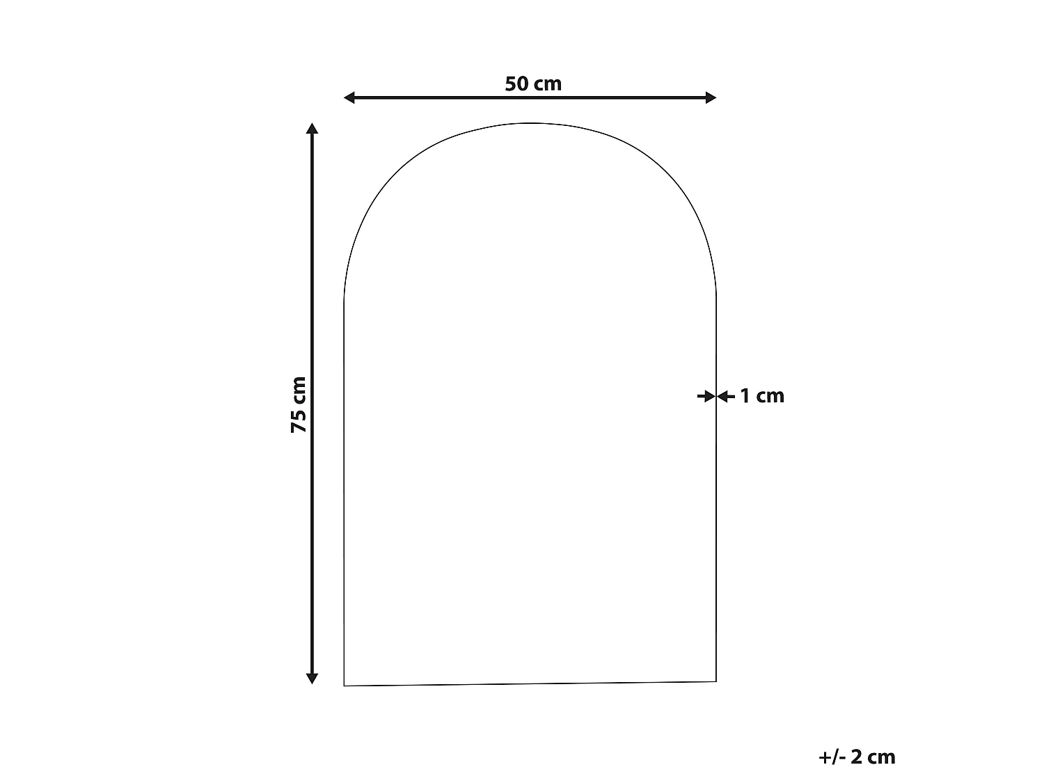 Miroir ANNECY 50 cm 75 cm Argenté