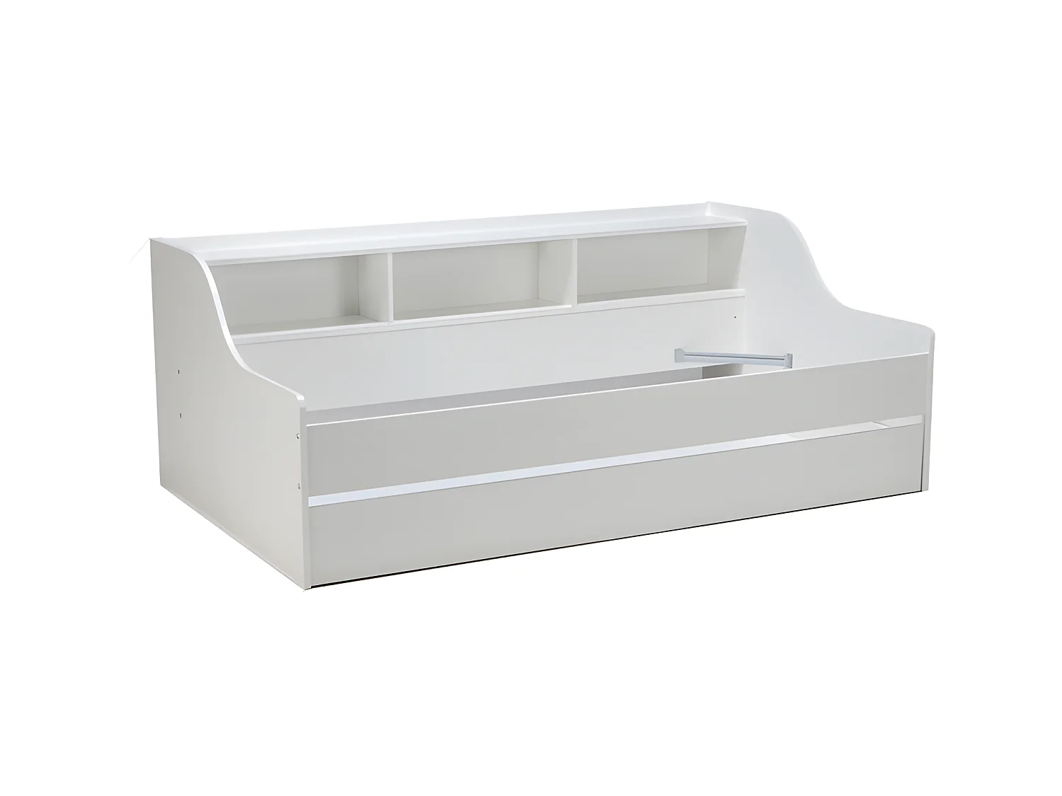 Lit PALMA 90x190 + étagère + 1 tiroir-lit / Blanc