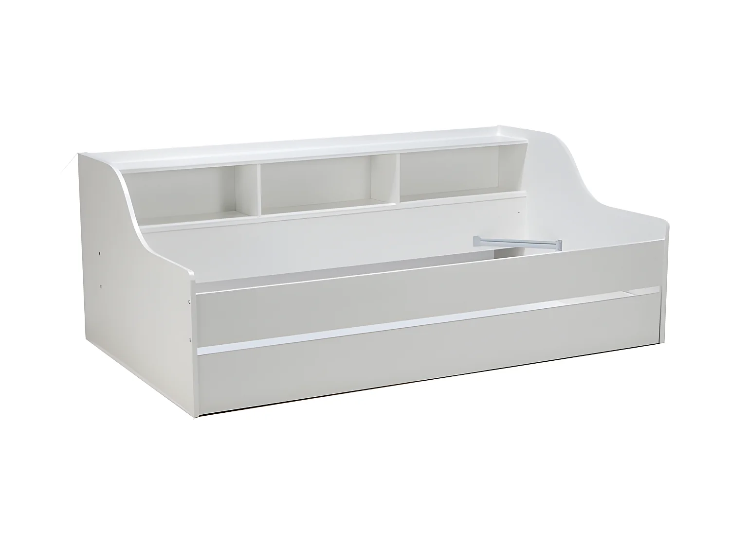 Lit PALMA 90x190 + étagère + 1 tiroir-lit / Blanc