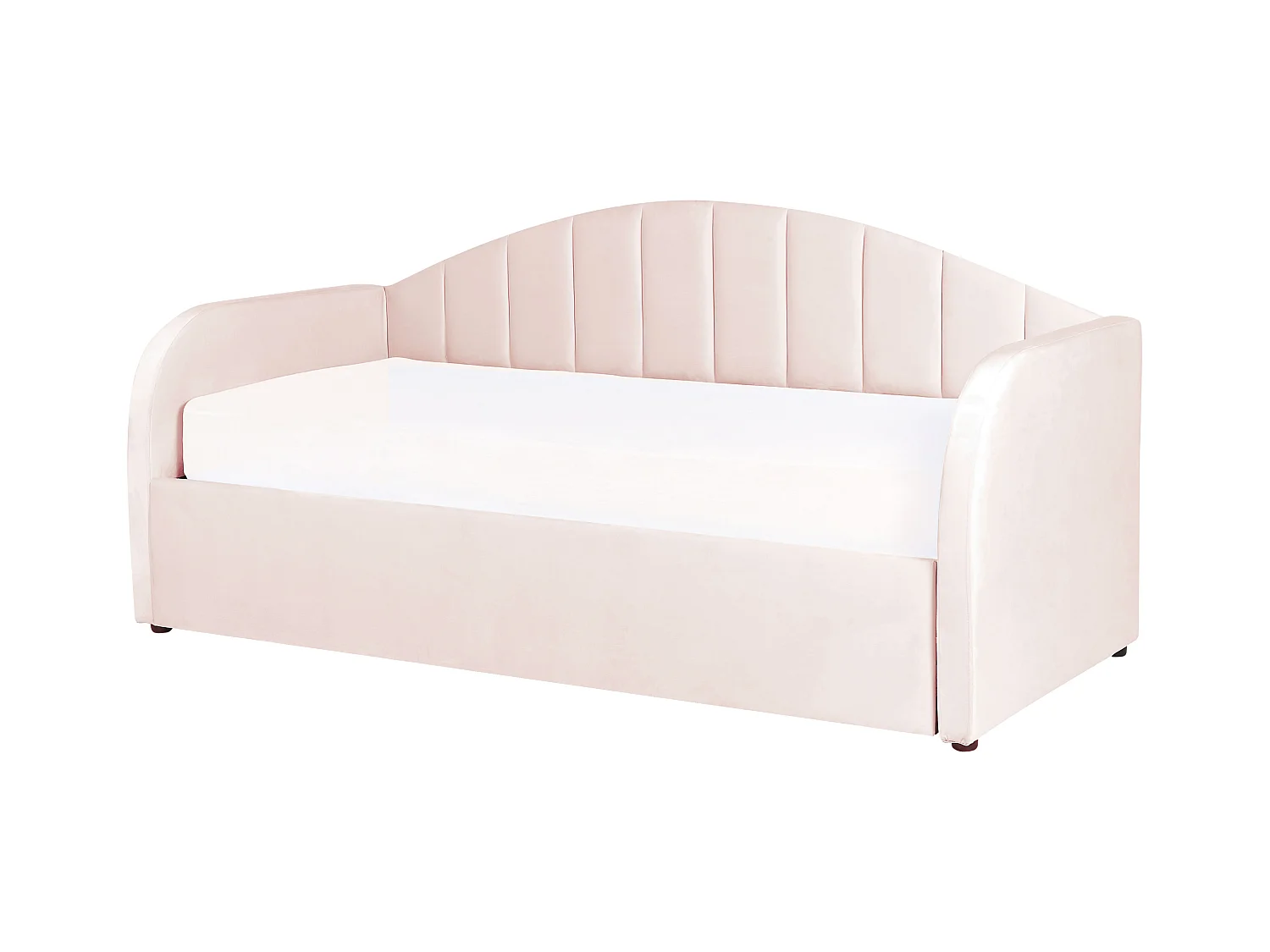 Onderschuifbed Fluweel EYBURIE 90 x 200 cm Pastelroze