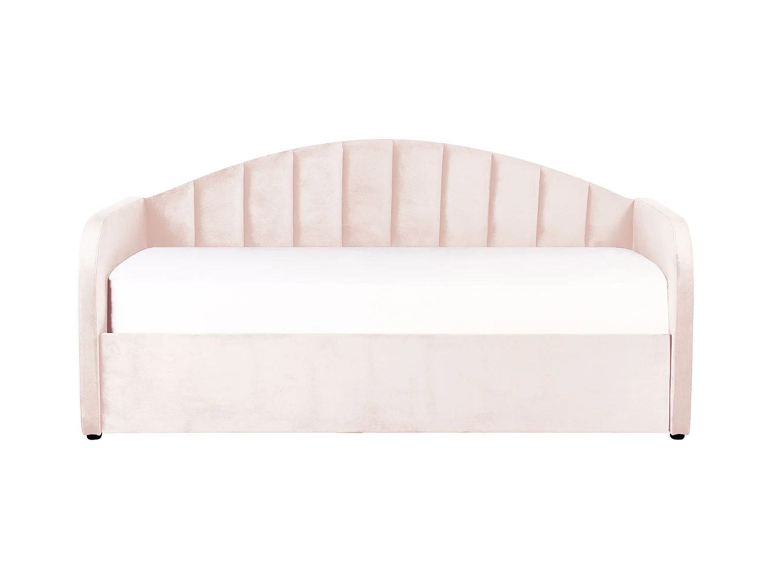 Onderschuifbed Fluweel EYBURIE 90 x 200 cm Pastelroze