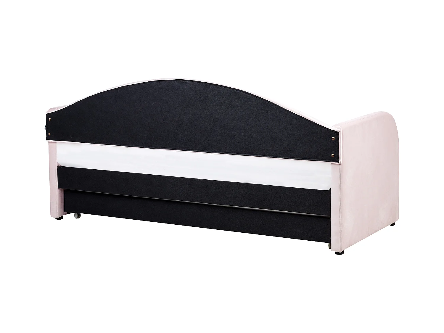 Onderschuifbed Fluweel EYBURIE 90 x 200 cm Pastelroze