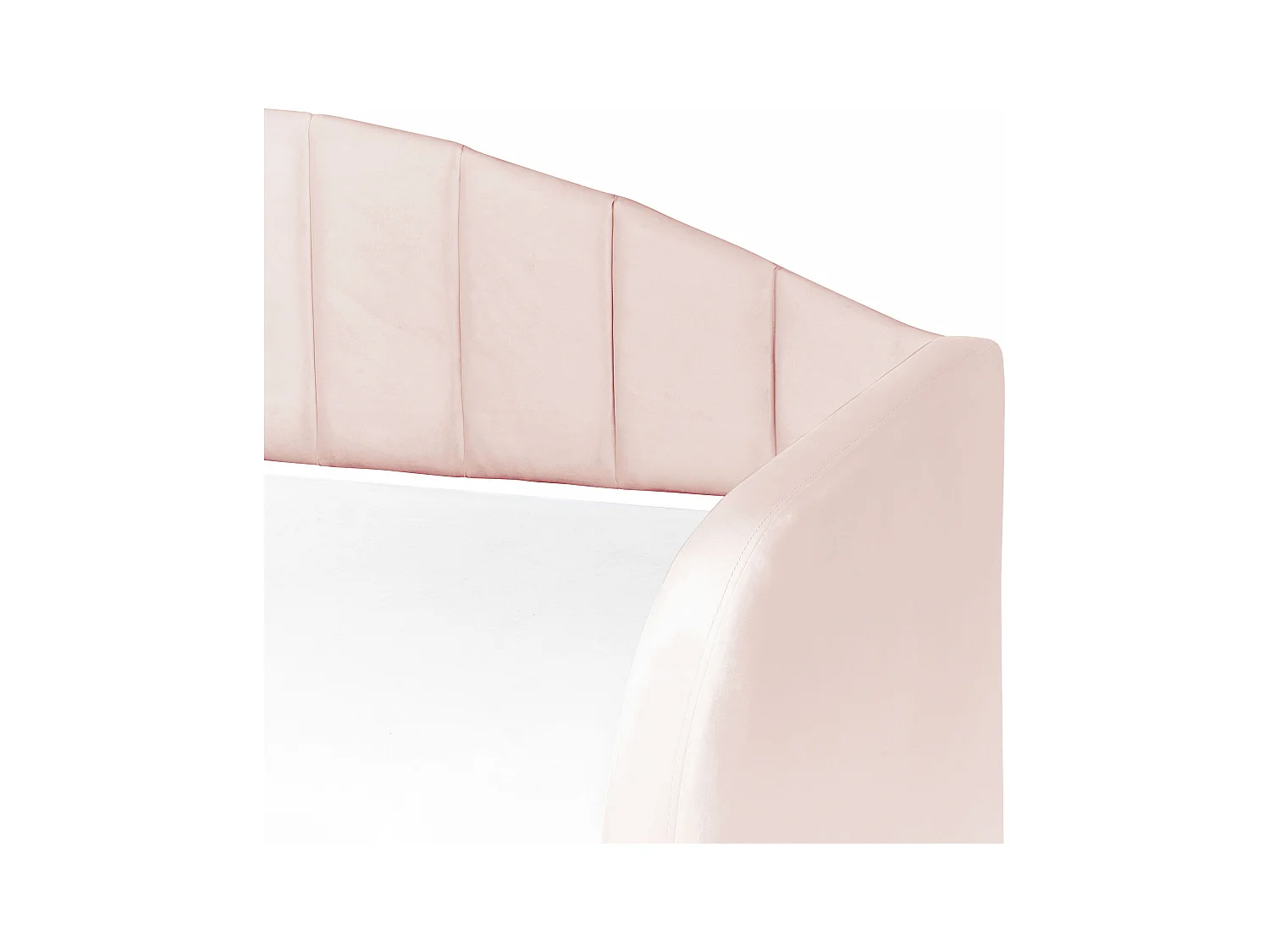 Onderschuifbed Fluweel EYBURIE 90 x 200 cm Pastelroze