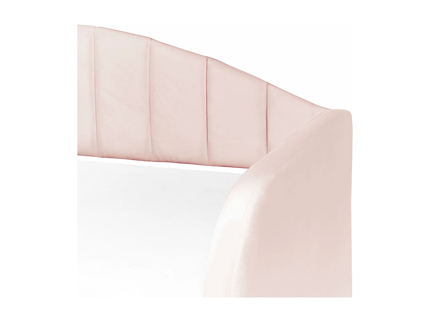 Łóżko wysuwane Welur EYBURIE 90 x 200 cm Pastelowy róż