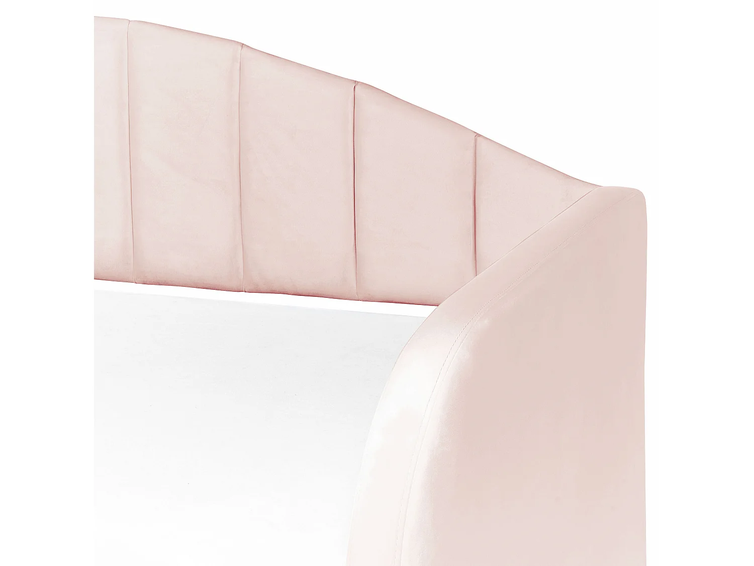 Lit gigogne Velours EYBURIE 90 x 200 cm Rose pastel