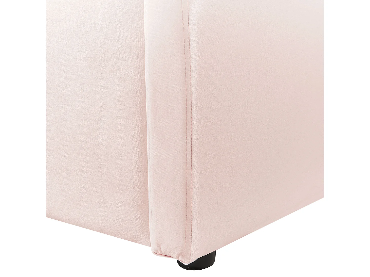 Lit gigogne Velours EYBURIE 90 x 200 cm Rose pastel