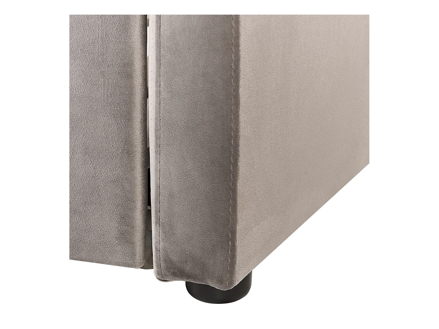 Łóżko wysuwane Welur EYBURIE 90 x 200 cm Szary