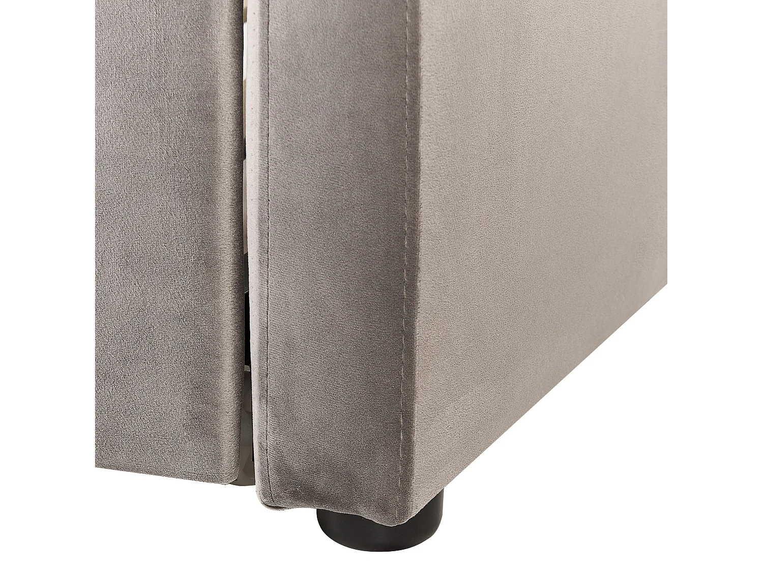 Lit gigogne Velours EYBURIE 90 x 200 cm Gris