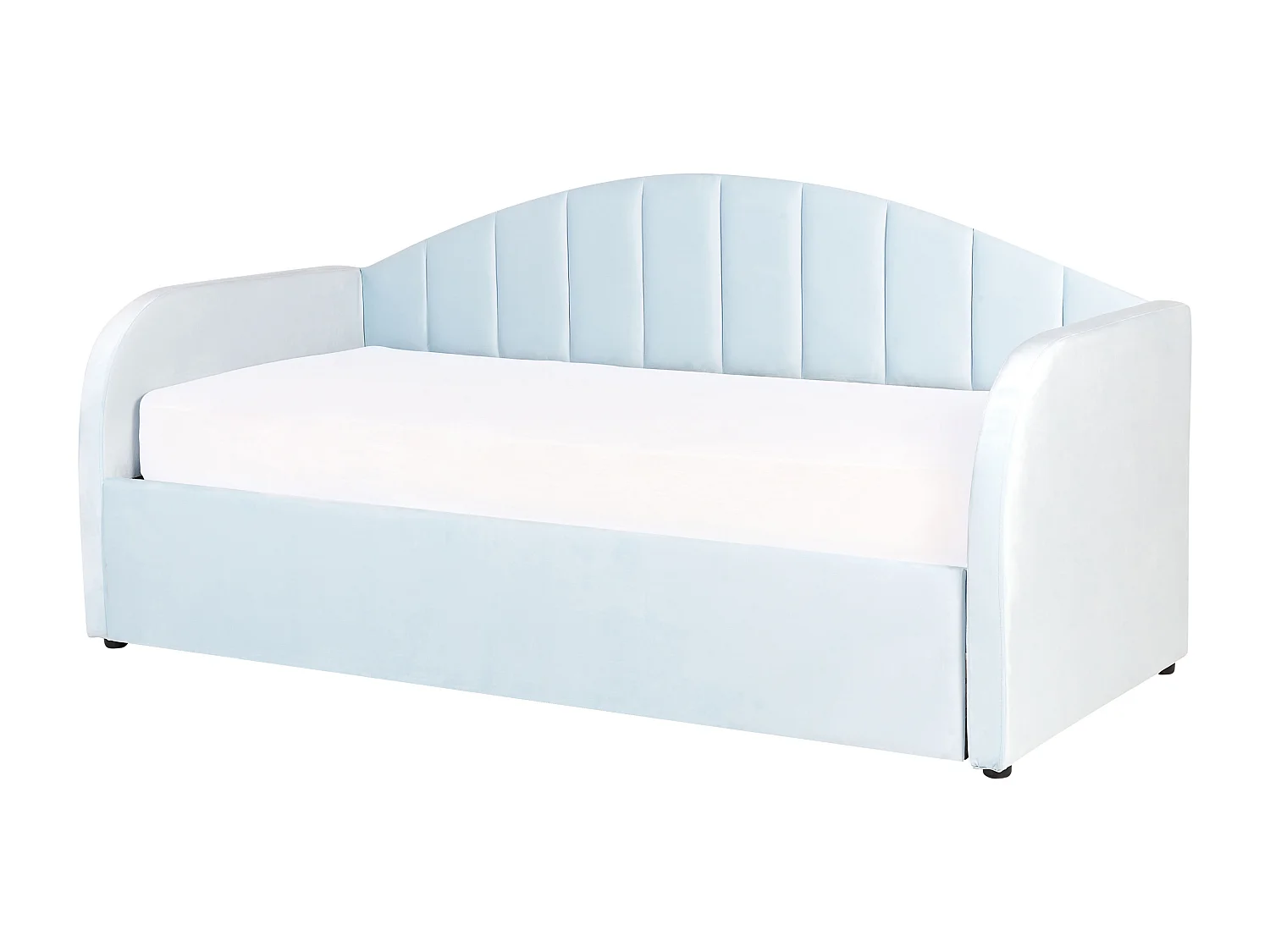 Onderschuifbed Fluweel EYBURIE 90 x 200 cm Lichtblauw