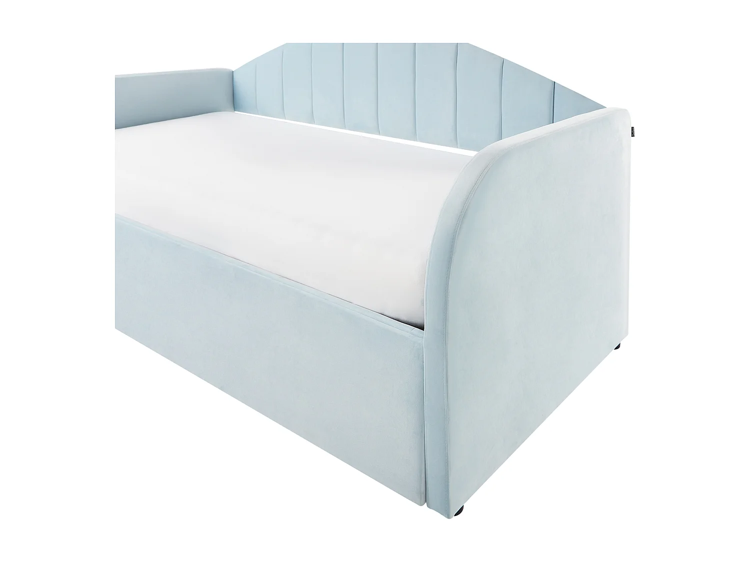 Onderschuifbed Fluweel EYBURIE 90 x 200 cm Lichtblauw