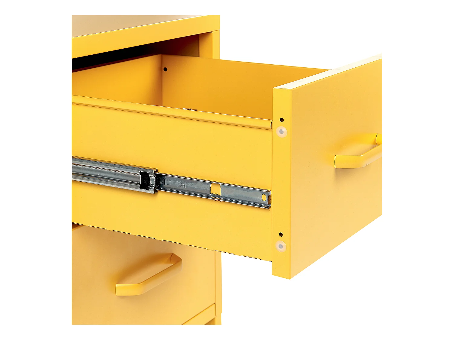 Nachtkastje met 2 lades MALAVI Metaal Geel