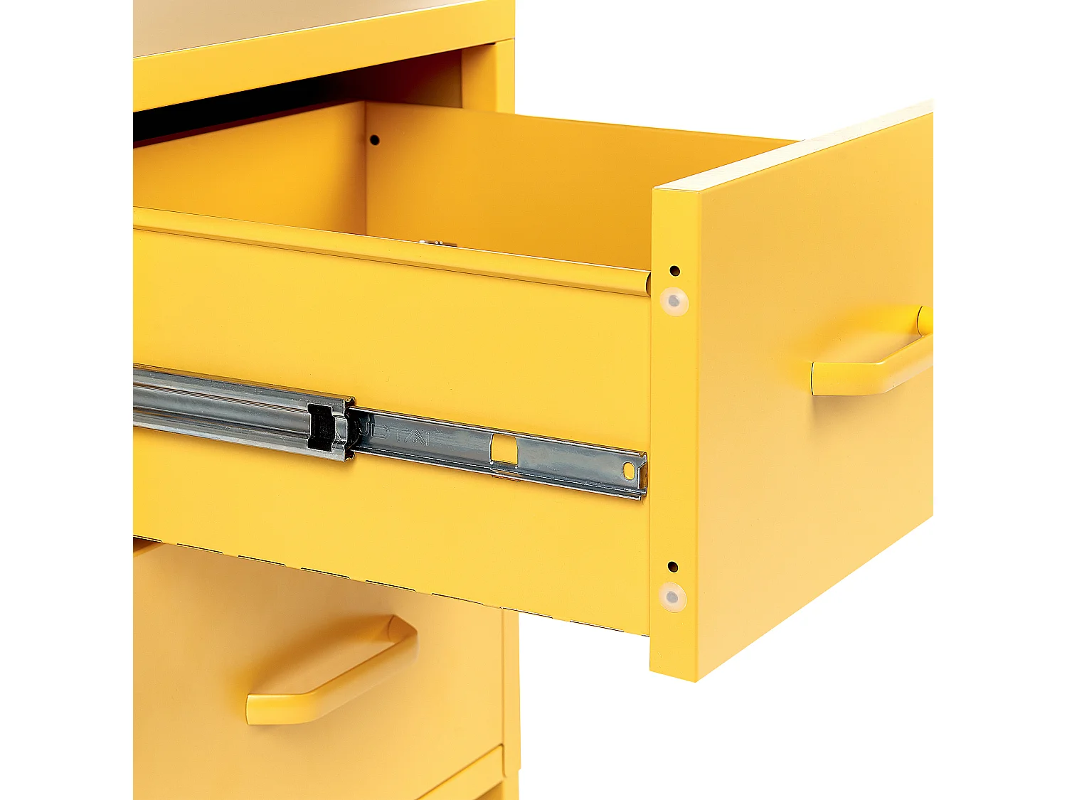 Table de nuit à 2 tiroirs MALAVI Métal Jaune