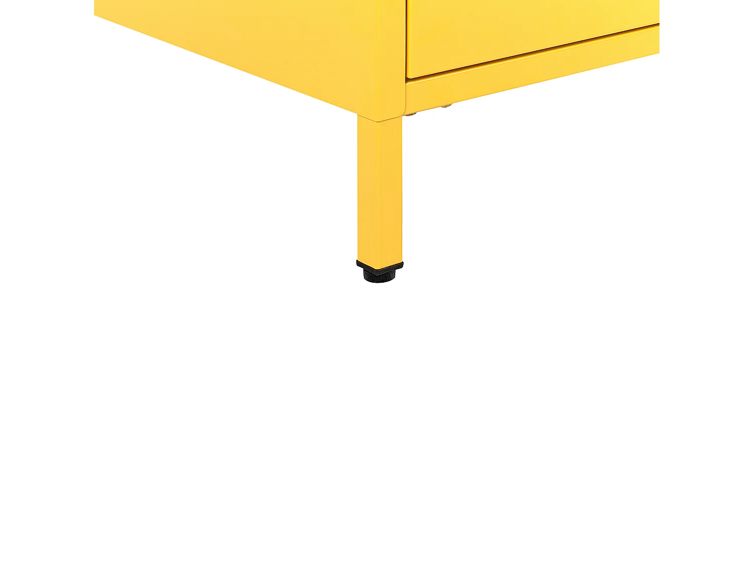 Table de nuit à 2 tiroirs MALAVI Métal Jaune