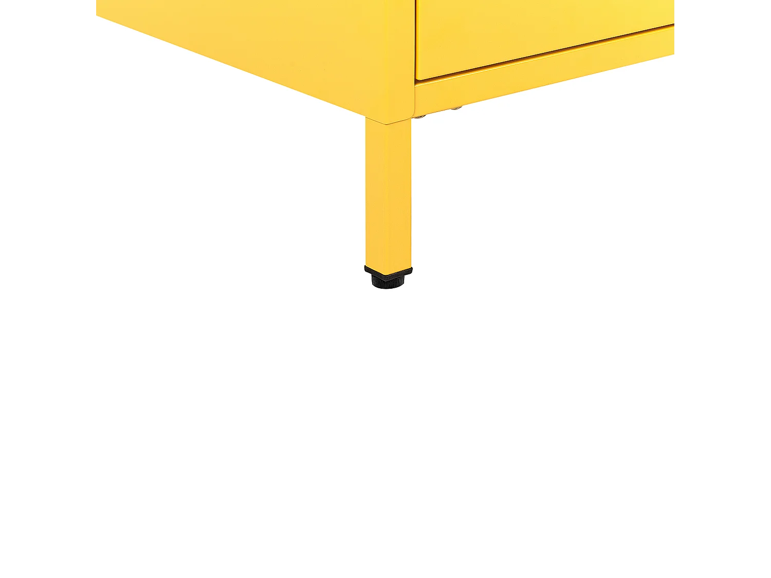 Table de nuit à 2 tiroirs MALAVI Métal Jaune