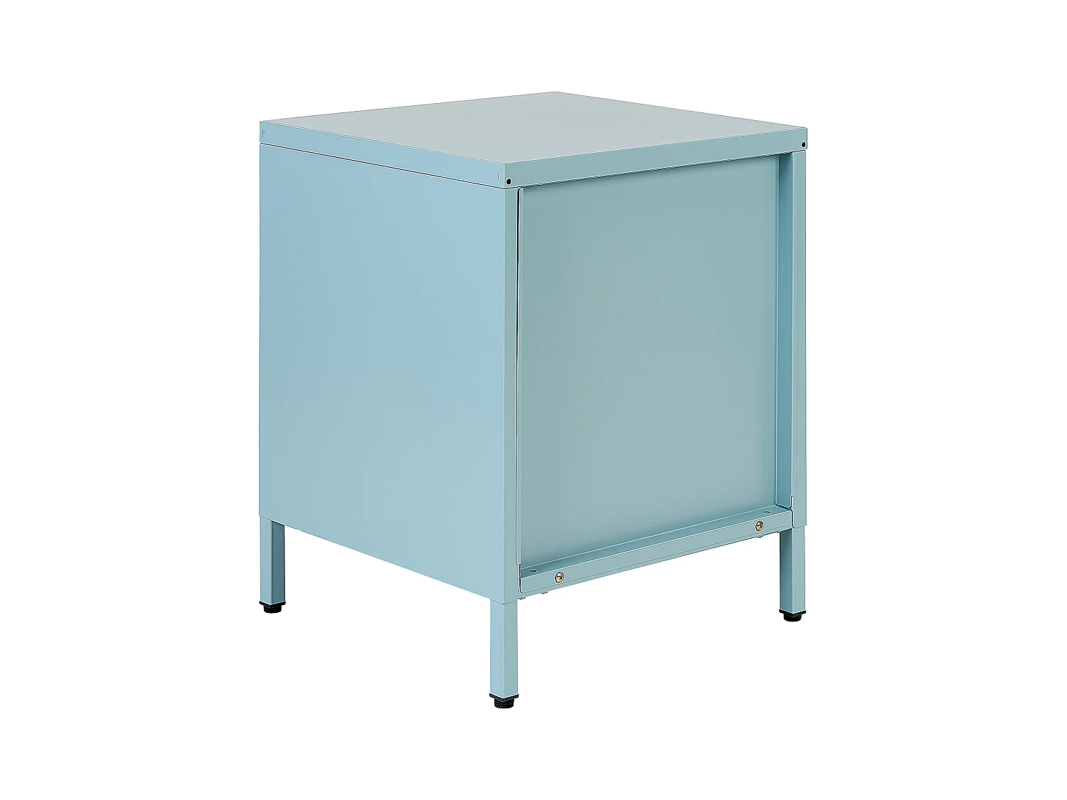 Mesita de noche 2 cajones MALAVI Metal Azul claro