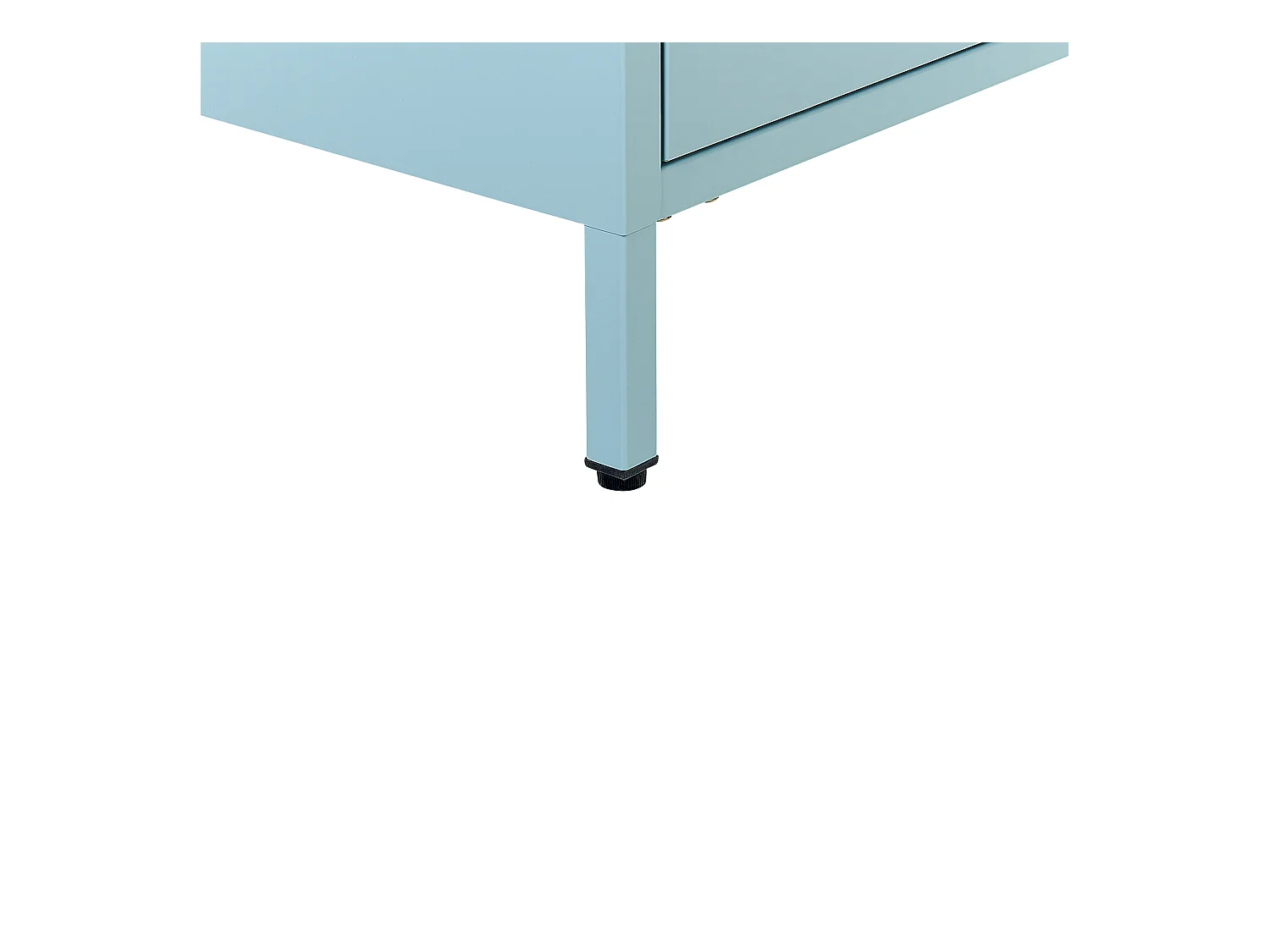 Mesita de noche 2 cajones MALAVI Metal Azul claro