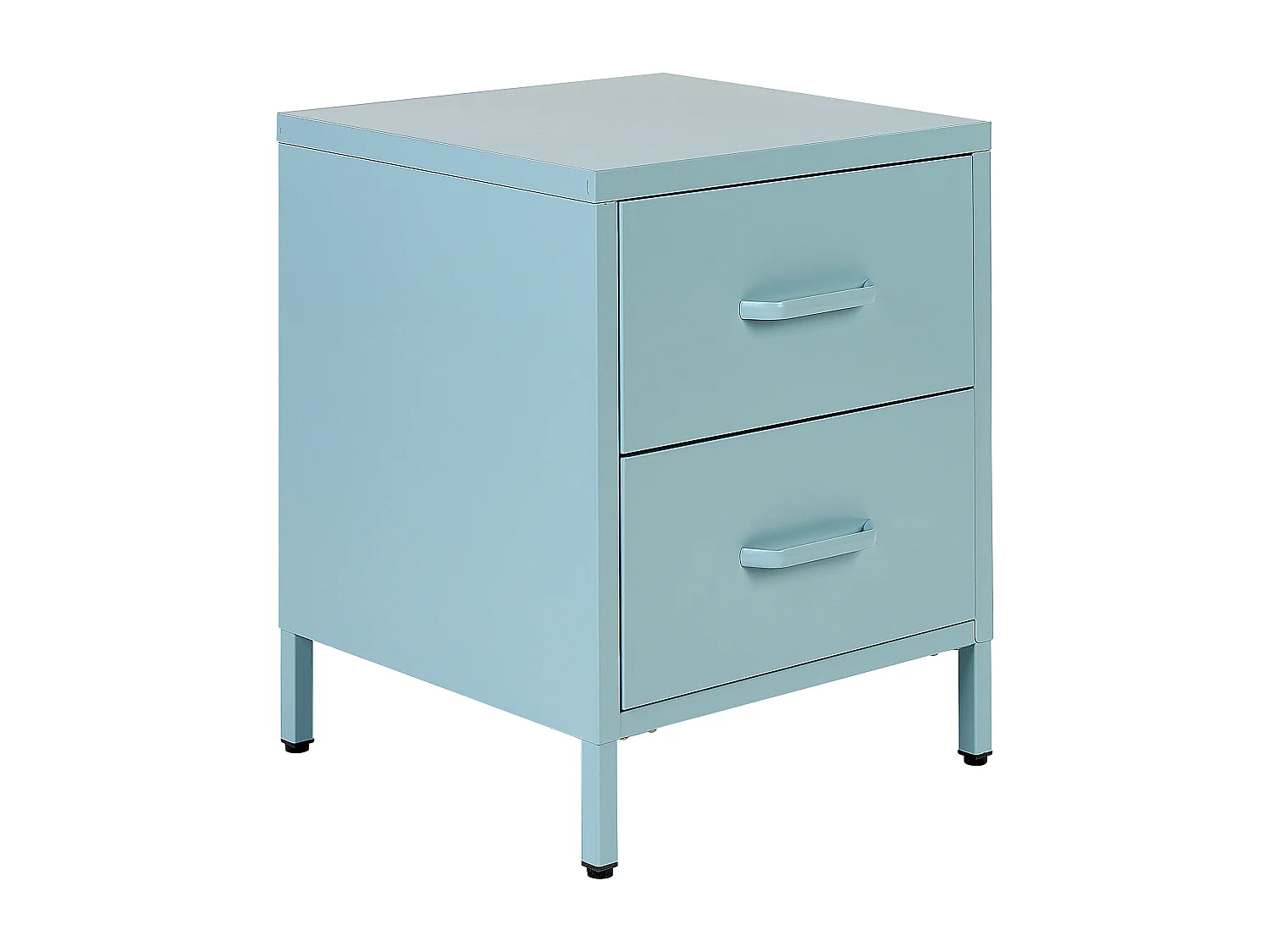 Comodino 2 cassetti MALAVI Metallo Azzurro