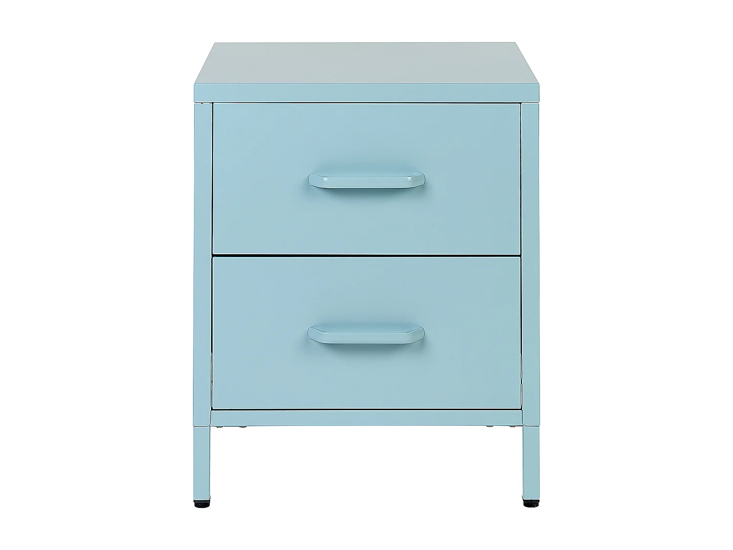 Comodino 2 cassetti MALAVI Metallo Azzurro