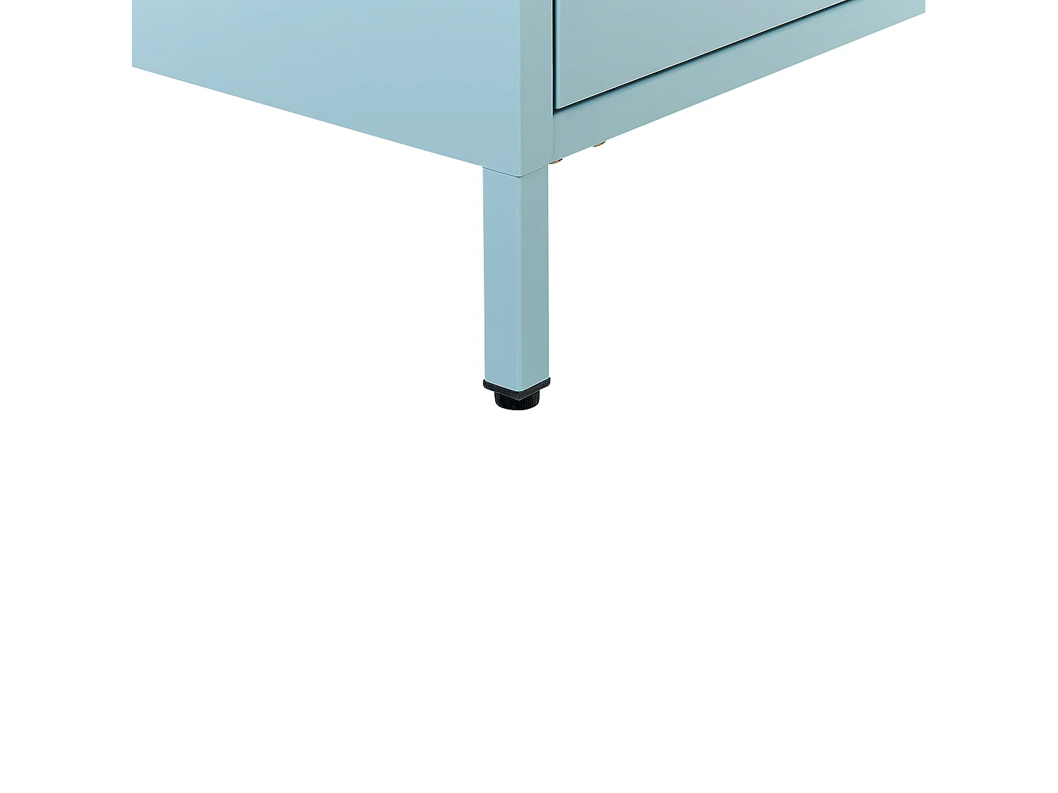 Mesita de noche 2 cajones MALAVI Metal Azul claro