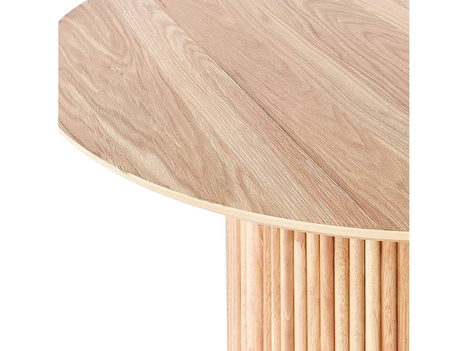 Esstisch für 4 Personen rund ⌀ 120 cm heller Holzfarbton Säulentisch Vistalla