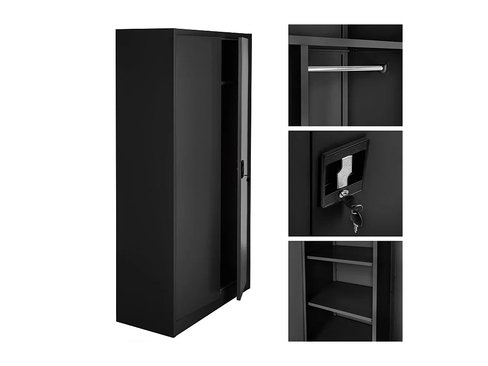 Vestiaire métallique 5 niveaux métal argentée 90 x 40 x 180 cm 08_0000440