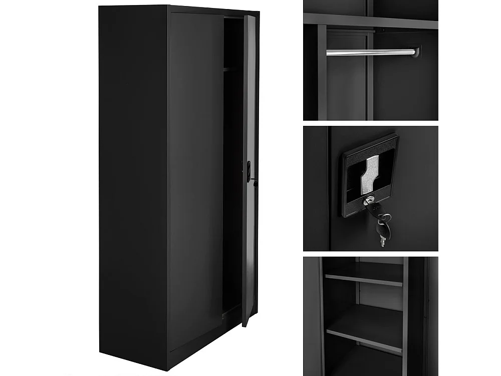 Vestiaire métallique 5 niveaux métal argentée 90 x 40 x 180 cm 08_0000440