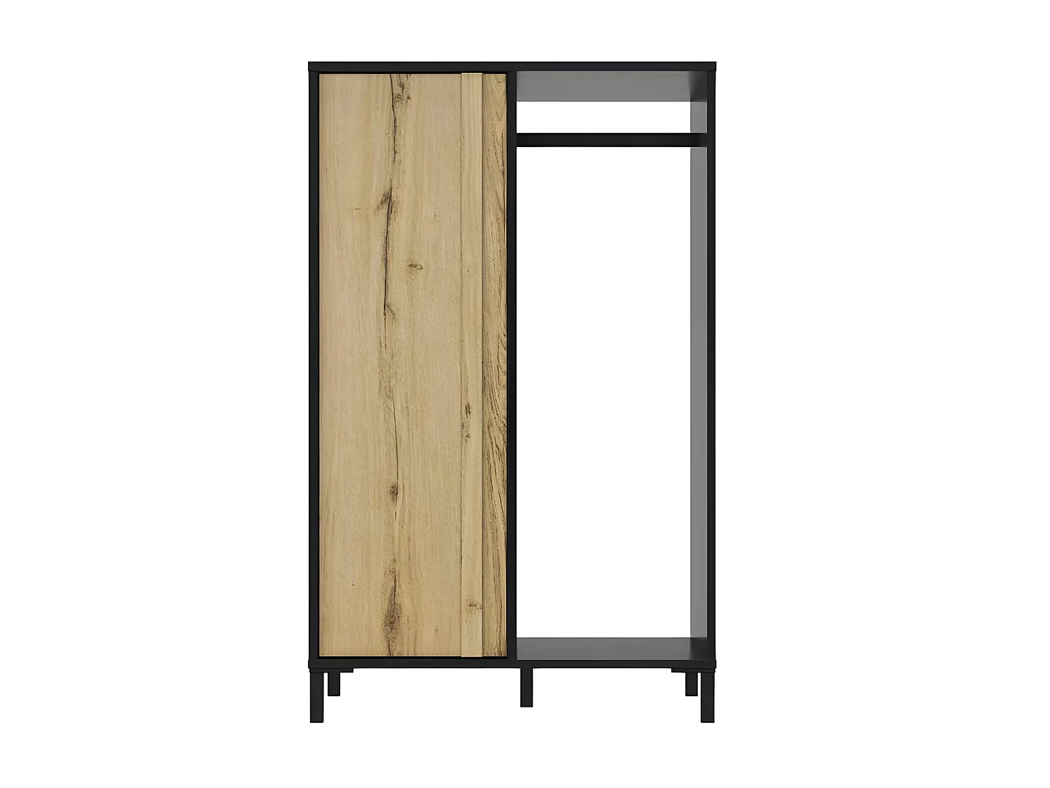 Vestiaire 1 porte 1 penderie Chêne Noir - FIP