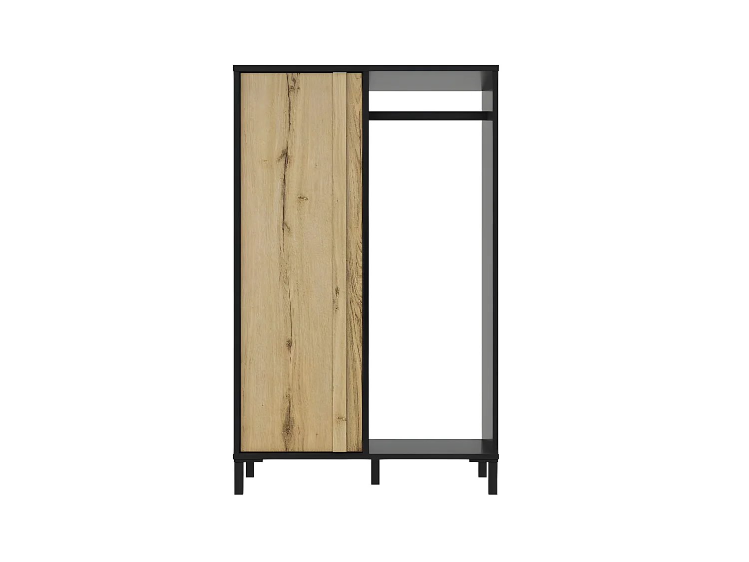 Vestiaire 1 porte 1 penderie Chêne Noir - FIP
