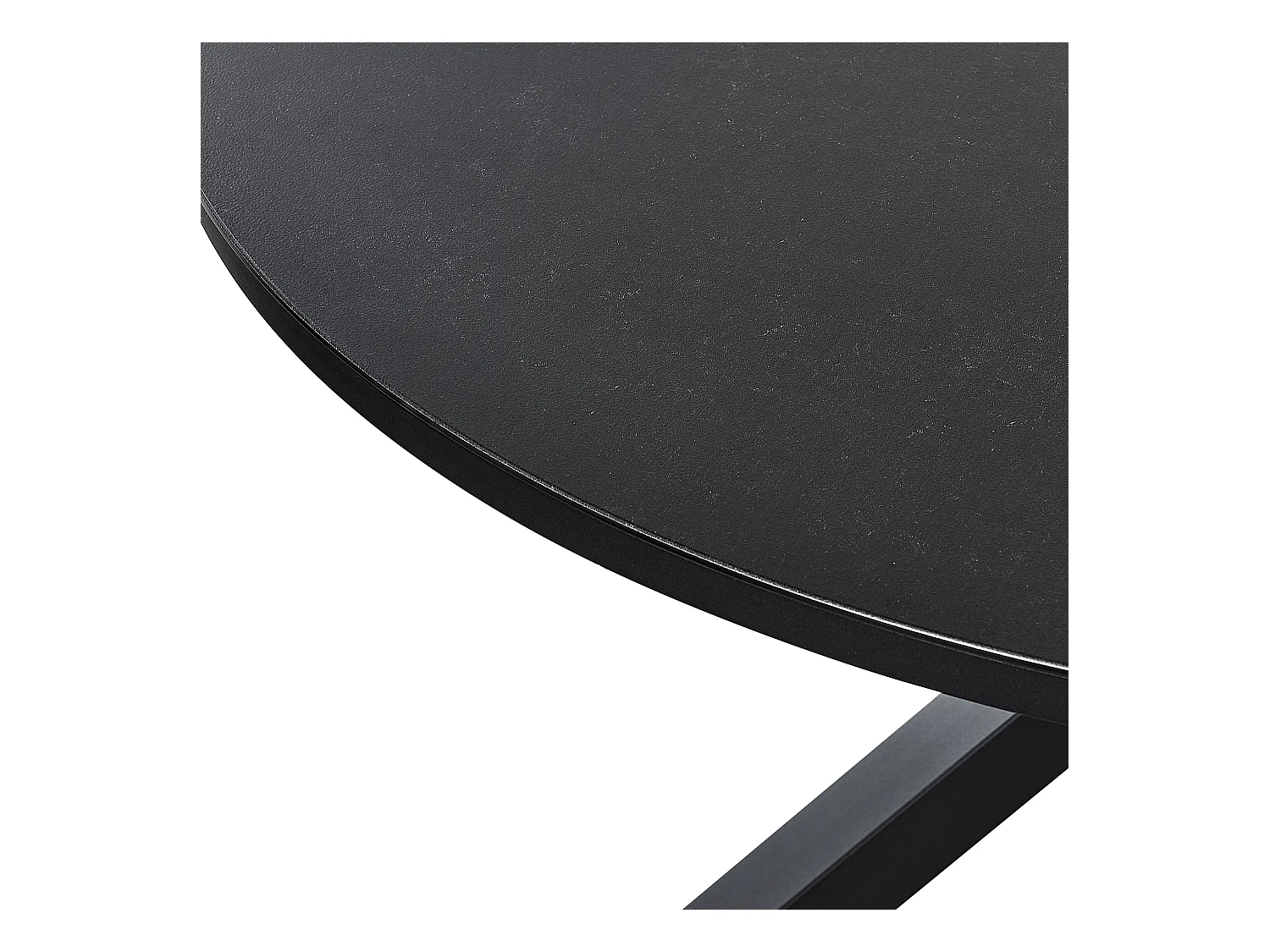 Tuin eettafel MALETTO 120 cm 120 cm Glas Zwart