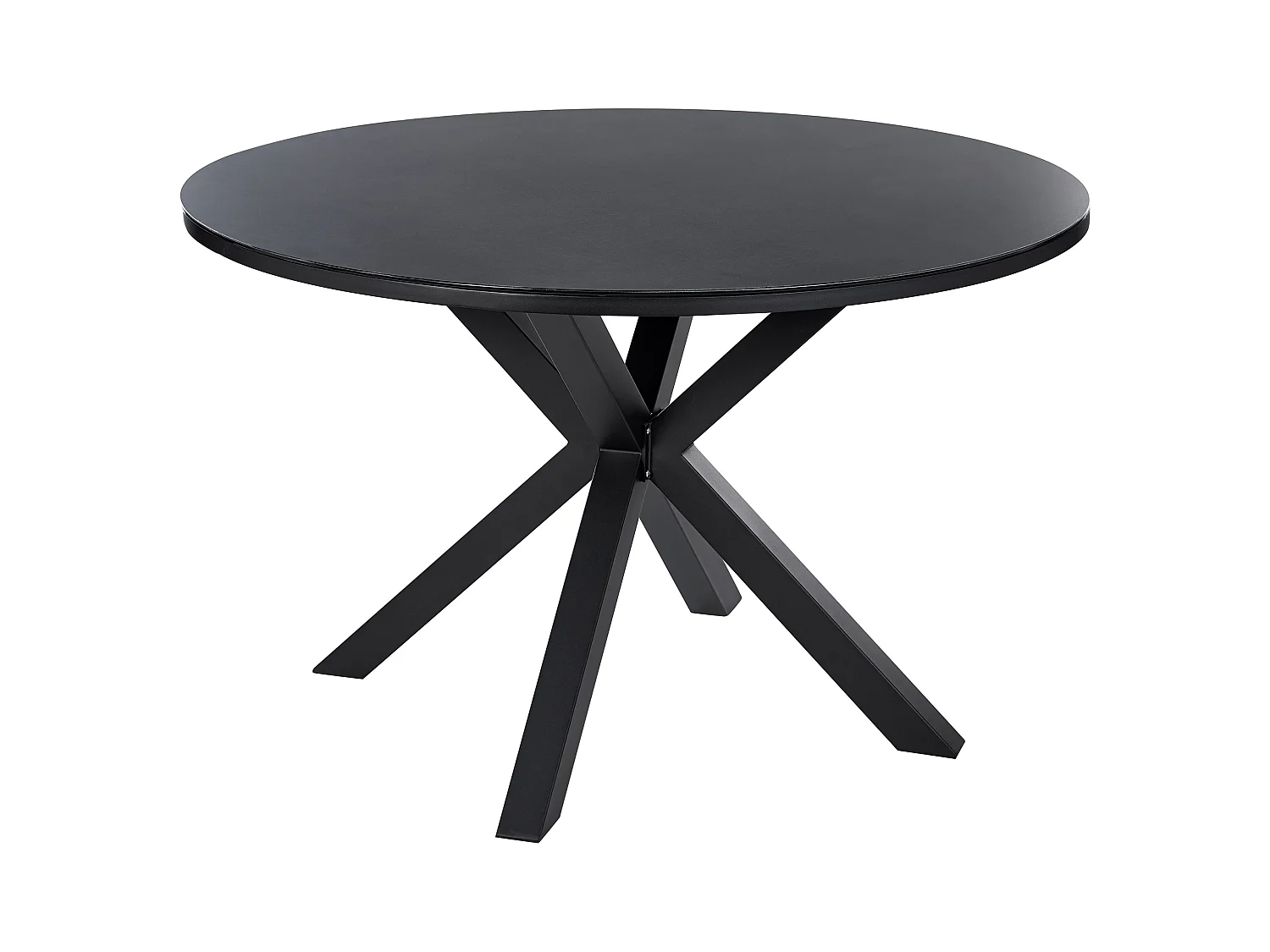 Tavolo da pranzo da giardino MALETTO 120 cm 120 cm Vetro Nero