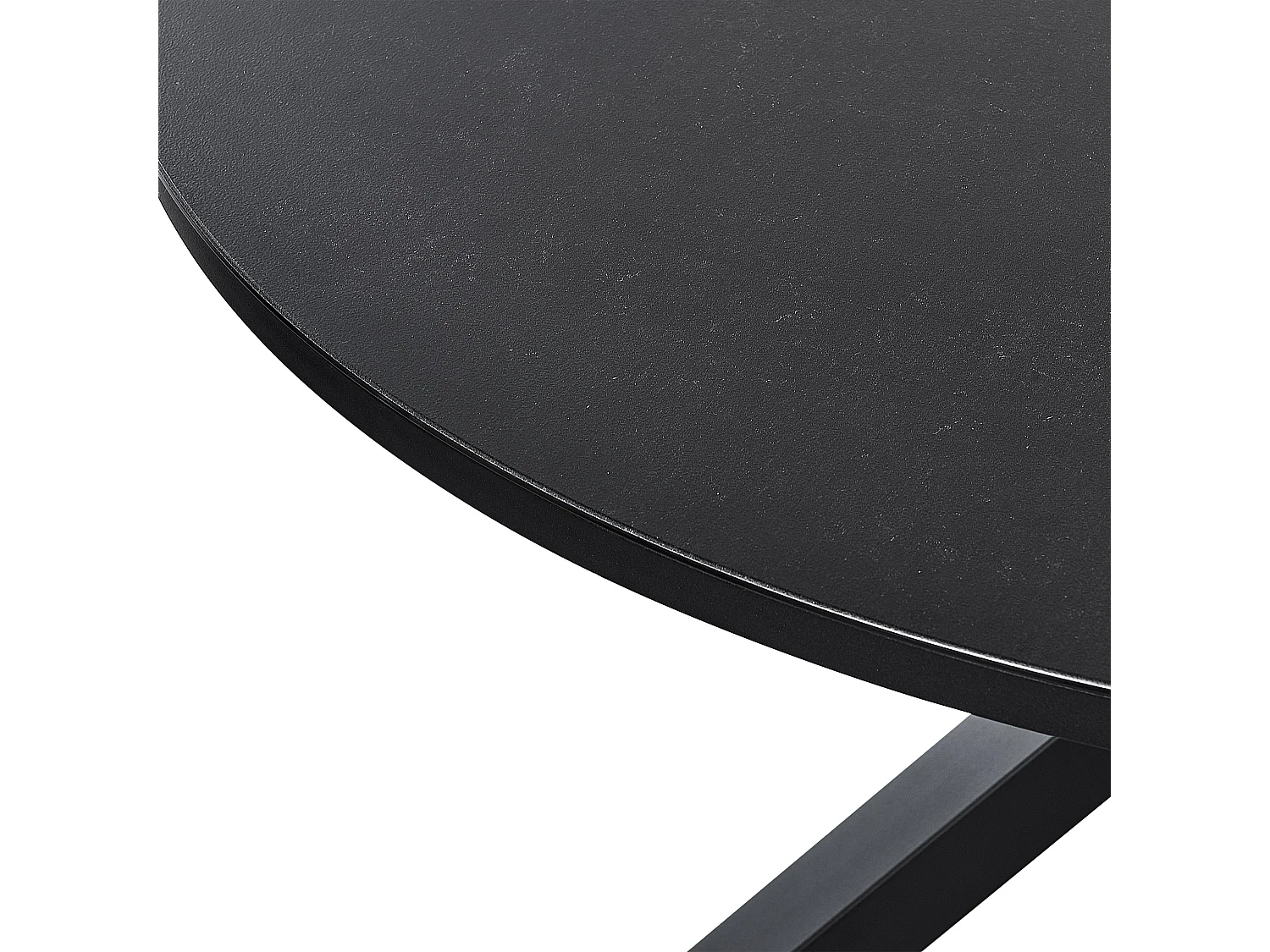 Table de salle à manger de jardin MALETTO 120 cm 120 cm Verre Noir