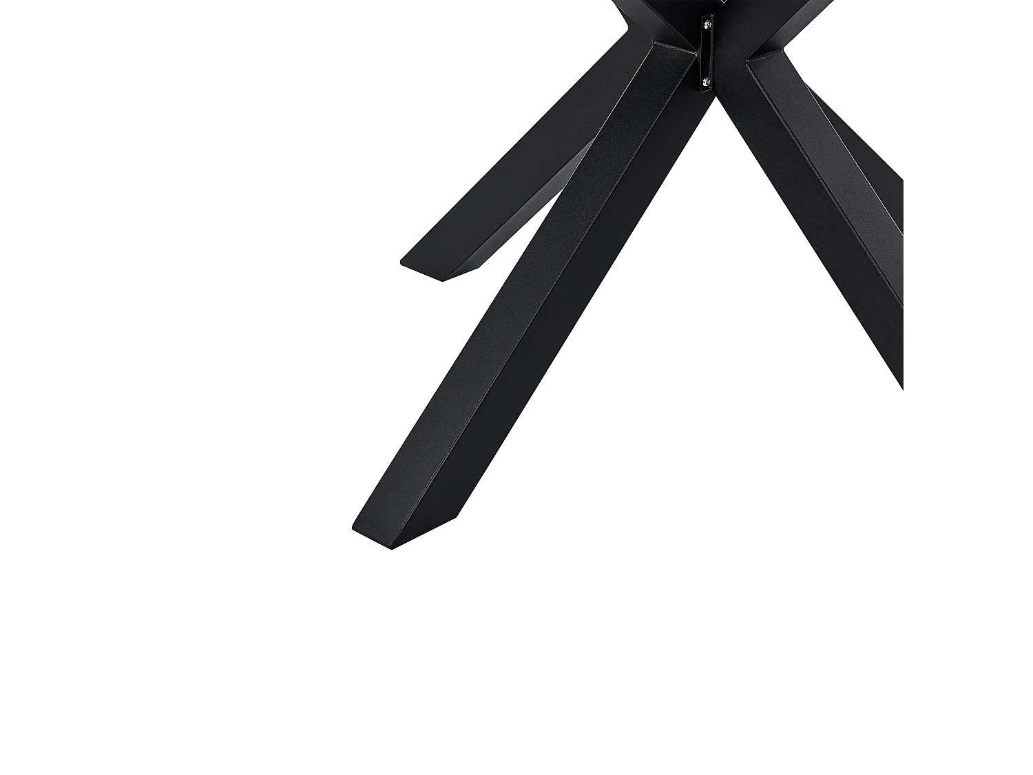 Gartentisch Keramik Aluminium schwarz rund ⌀ 120 cm X-Beine modern Maletto