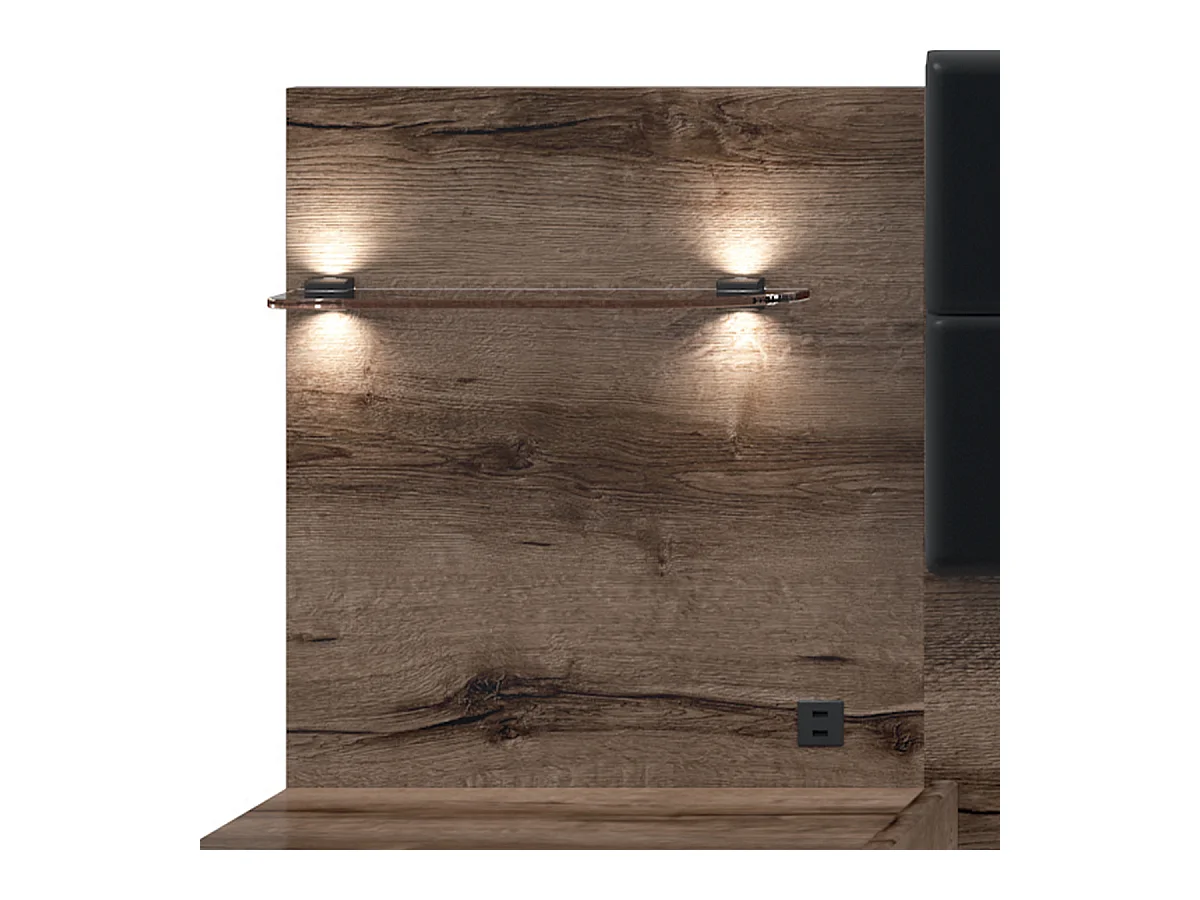 Letto con contenitore con base Romane marrone e nero 160x200